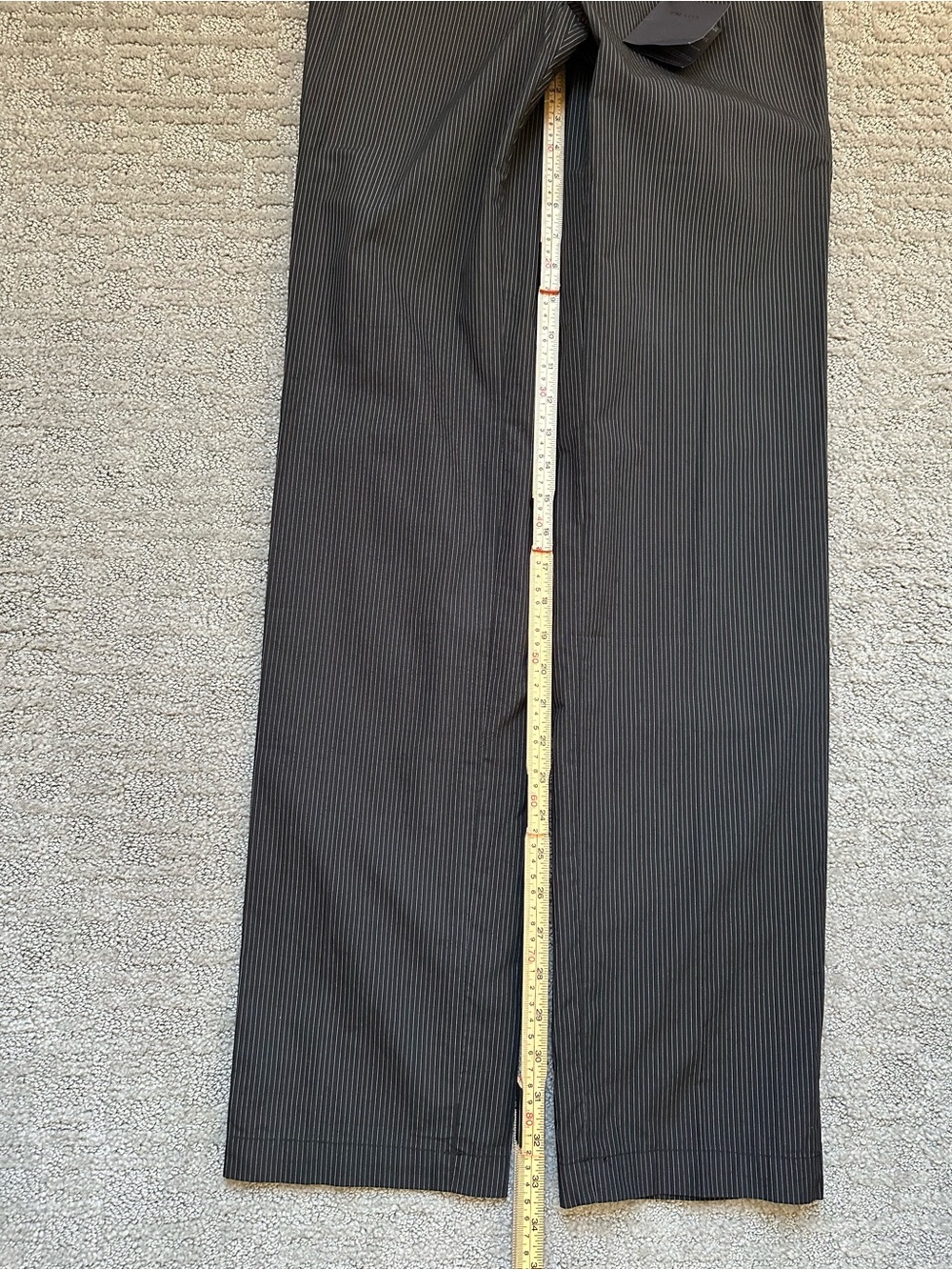 Prada Pinstripe Dress Pants Size 30 Black Slim Straight Tailored Italy NWT - Picture 12 of 16